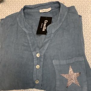 Ornella Paris linen Shirt XXL nwt